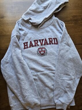 Harvard Hoodie XL Ivysport Gray Sweatshirt Spellout Logo Pullover